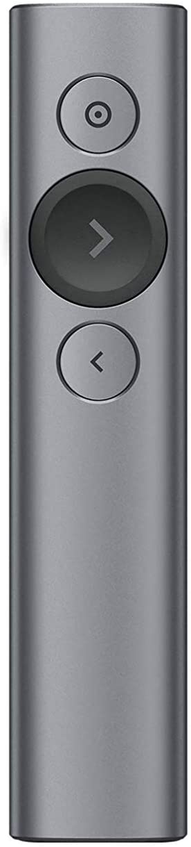 (Discontinued) Logitech Spotlight Presentation Remote - Advanced Digital Highlighting with Bluetooth, Universal Compatibility, 30M Range and Quick Charging – Slate