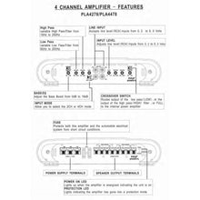 Load image into Gallery viewer, Pyle PLA4278 4-Channel 2000 Watt Bridgeable MOSFET Amplifier