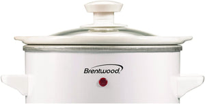 Brentwood Slow Cooker, 1.5 Quart, White