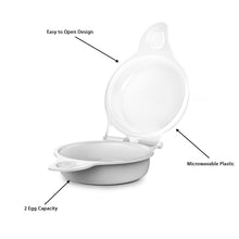 Load image into Gallery viewer, Chef Buddy 82-Y3496 Microwave Egg Maker, a Healthy Breakfast Cooking Utensil by Chef Buddy- Kitchen Essentials, Easy to Make- Holds Up to Two Eggs and Cooks in 45 Seconds , White