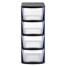Load image into Gallery viewer, Muscle Rack PDT4 4 Drawer Tower, Black Frame with Clear Drawers