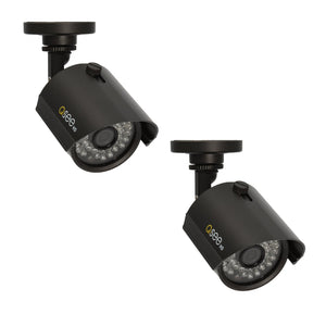 Q-See QTH7213D-2 | 2 Analog Dome Security Cameras with 720p HD | Weatherproof Surveillance System with Night Vision up to 100 Ft | Limited 2 Year Warranty