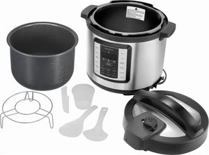 Insignia - 6-Quart Multi-Function Pressure Cooker - Stainless Steel