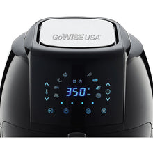 Load image into Gallery viewer, GoWISE USA 1700-Watt 5.8-QT 8-in-1 Digital Air Fryer and 50 Recipes for your Air Fryer Book (Black)