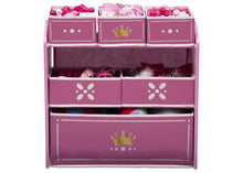 Load image into Gallery viewer, Delta Children Princess Crown Multi Bin Toy Organizer, White and Pink