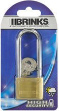 Load image into Gallery viewer, Brinks 161-42001 1-9/16-Inch 40mm Solid Brass Padlock with 2.5-Inch Shackle, 1-Pack