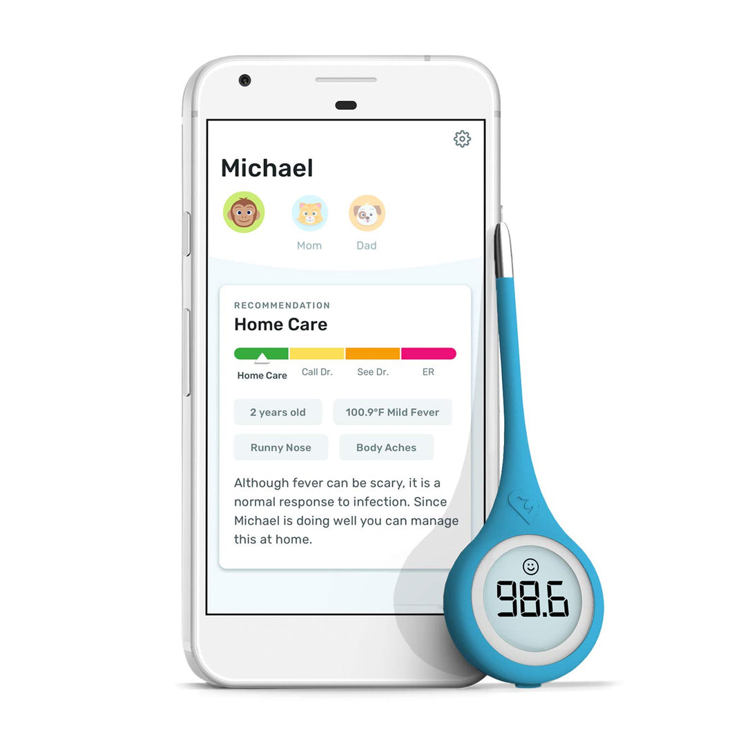 Smart Thermometer for Fever - Digital Medical Baby, Kid and Adult Termometro - Accurate, Fast, FDA Cleared Thermometer for Oral, Armpit or Rectal Temperature Reading - QuickCare by Kinsa