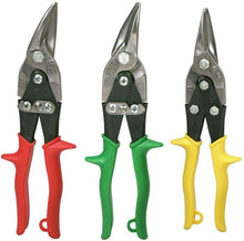 Load image into Gallery viewer, 3pc Wiss Tin Aviation Snips Cutting Tools Set Color Coded Snippers M123R