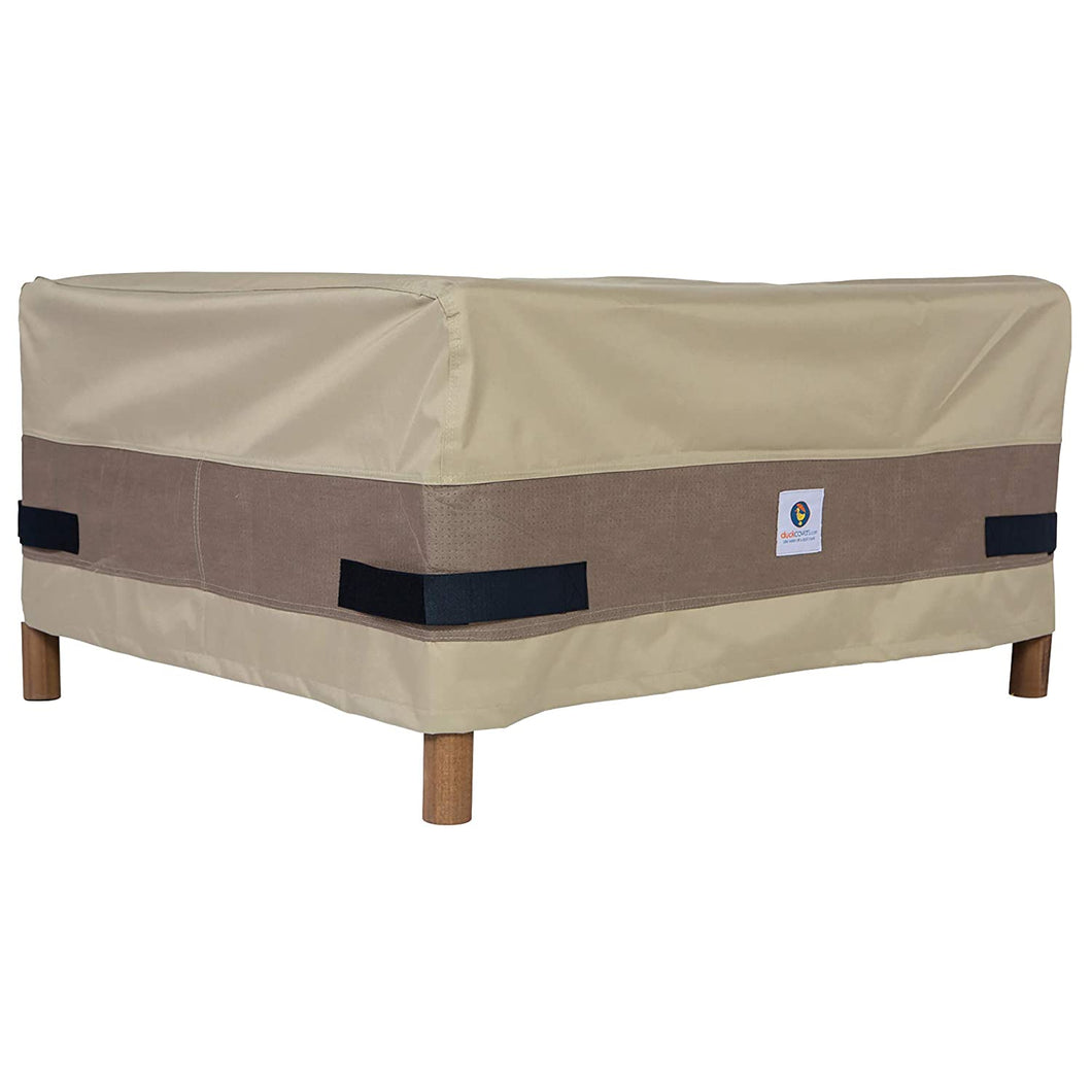 Duck Covers Elegant Rectangular Patio Ottoman or Side Table Cover, 52