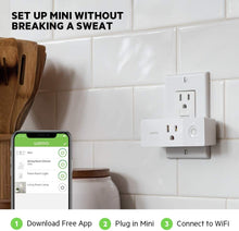 Load image into Gallery viewer, Wemo Mini Smart Plug, WiFi Enabled, Works with Alexa, Google Assistant &amp; Apple HomeKit