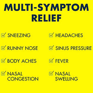 Advil Multi-Symptom Cold And Flu, 200mg Ibuprofen, Pain And Fever Reducer, (20 Count), Nasal Decongestant, Fast Relief, Headache, Runny Nose, Sneezing, Body Aches And Sinus Pressure