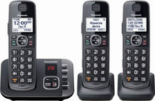 Load image into Gallery viewer, Panasonic - KX-TGE633M DECT 6.0 Expandable Cordless Phone System Digital Answering System - Metallic Black