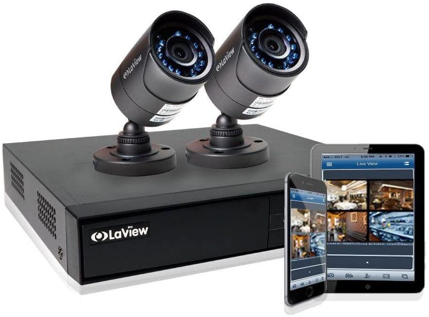 LaView 4 HD 720P Security Camera System, 4 Channel HD-TVI Analog CCTV Video DVR System w/ 1TB HDD & 4 Bullet 720P Cameras