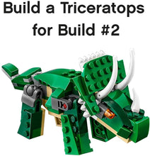 Load image into Gallery viewer, LEGO Creator Mighty Dinosaurs 31058 Build It Yourself Dinosaur Set, Create a Pterodactyl, Triceratops and T Rex Toy (174 Pieces)