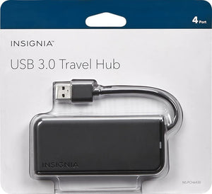 Insignia - 4-Port USB 3.0 Hub - Black