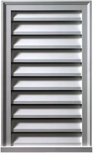 14"W x 27"H Vertical Louver, Functional