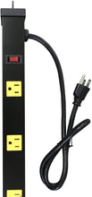 Load image into Gallery viewer, Inland ProHT 12 Outlet 4ft Power Strip 03201 with 3ft Power Cord, Metal Housing, 125V/15A, Lighted Combo Switch/Breaker, ETL Listed