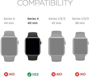 X-Doria Defense Edge, 40mm Apple Watch Case - Premium Aluminum & TPU Bumper Frame, Compatible with Apple Watch Series 4,5 and 6