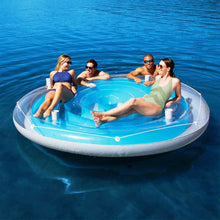 Load image into Gallery viewer, Bestway 4 Person Cooler Z Blue Caribbean Floating Island Inflatable in Water with Cooler &amp; Cup Holders