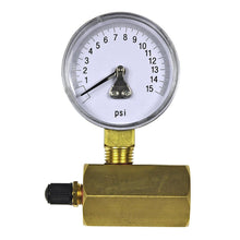 Load image into Gallery viewer, DANCO Gas Test Gauge for 0-15 psi at 1/10 Increments, Chrome-Plated (94352)