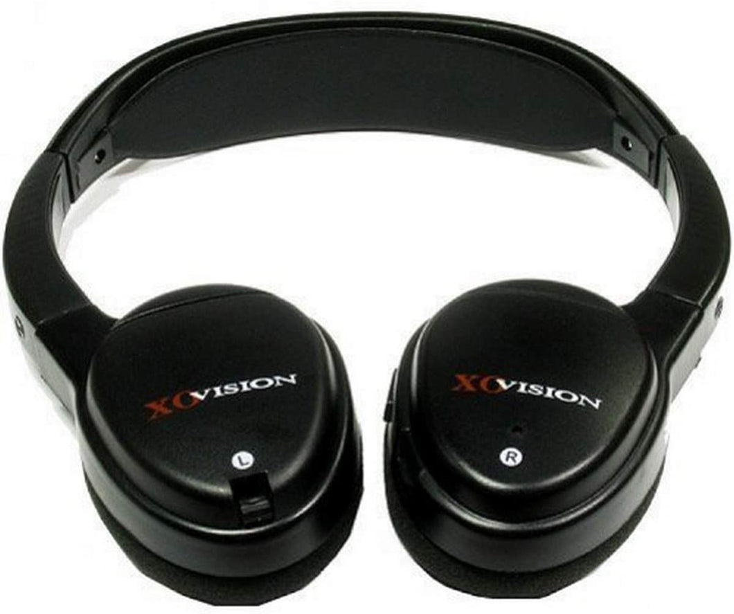 XO Vision IR620 Universal IR Infrared Wireless Foldable Headphones for In-Car TV, DVD, & Video Listening