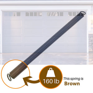 Ideal Security Inc. SK7157 Extension Overhead Sectional Garage Door Springs One, 160 lbs Brown