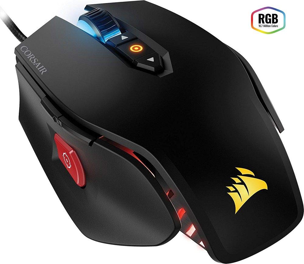 CORSAIR M65 Pro RGB - FPS Gaming Mouse - 12,000 DPI Optical Sensor - Adjustable DPI Sniper Button - Tunable Weights -  Black