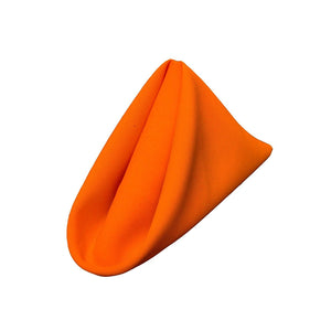 LA Linen 10-Pack Polyester Poplin Napkins, 18 by 18-Inch, Orange