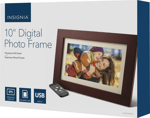 Insignia - 10 Widescreen LCD Digital Photo Frame - Espresso