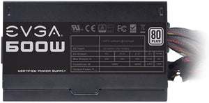 EVGA 600W 80 Plus Certified 100-W1-0600-K1 Power Supply, 600W