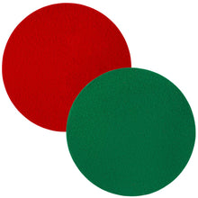 Load image into Gallery viewer, Diversitech Holiday Arrangement Surface Mat Accessory for Floor Protection, Round, Red and Green, 10 inches, (Pack of 2)