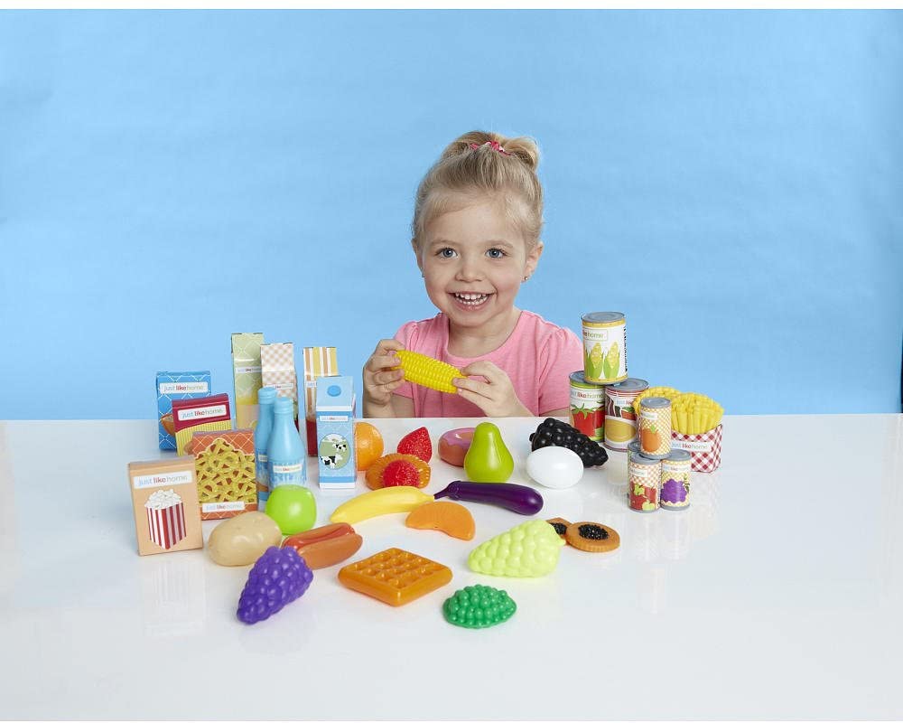 Just Like Home Super Play Food Set - 120 Pieces