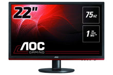 Load image into Gallery viewer, AOC G2260VWQ6 21.5&quot; Gaming Monitor FHD 1920x1080, 1ms, FreeSync 75Hz, Anti-Blue Light, FlickerFree, DisplayPort/HDMI/VGA, VESA
