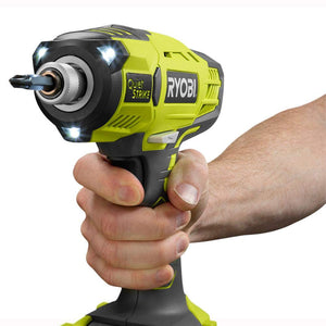 Ryobi P290 One+ 18V 1/4" Cordless Quiet Strike 3,200 RPM Impact Driver with Quick Change Chuck and Mag Tray (Batteries Not Included, Power Tool Only)