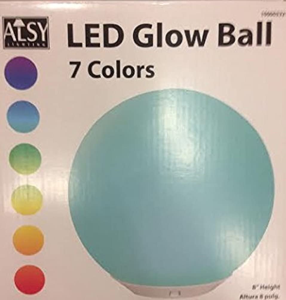 Alsy 8 in. Color Changing LED Glow Ball Lamp