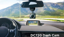 Load image into Gallery viewer, Uniden DC720 Dual Camera Lens Virtual 720° Automotive Dashcam Video Recorder, G-sensor with Collision Detection and Parking mode Automatically Starts Recording