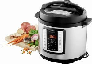 Insignia - 6-Quart Multi-Function Pressure Cooker - Stainless Steel