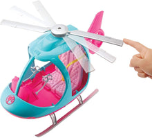 Load image into Gallery viewer, Barbie Dreamhouse Adventures Helicopter, Pink and Blue with Spinning Rotor, for 3 to 7 Year Olds