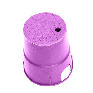 10" Round Valve Box Purple Box-Purple Lid - Replaces Carson 910 - Engraved: Reclaimed Water