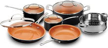 Load image into Gallery viewer, Gotham Steel Cookware + Bakeware Set with Nonstick Durable Ceramic Copper Coating – Includes Skillets, Stock Pots, Deep Square Fry Basket, Cookie Sheet and Baking Pans, 20 Piece