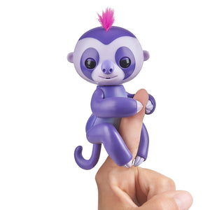 Fingerlings Baby Sloth - Marge (Purple) -  Interactive Baby Pet - by WowWee