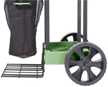 Load image into Gallery viewer, SuperDuty Lawn &amp; Garden Toolbox on Never Flat Wheels &amp; 120 Lb. Capacity Lift Plate-Made in USA - Organize &amp; Store Lawn &amp; Garden Tool Garage Storage Rack &amp; Yard Cart Garden Wheelbarrow Wagon (SD490)