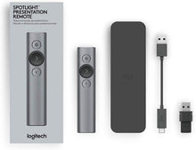 Load image into Gallery viewer, (Discontinued) Logitech Spotlight Presentation Remote - Advanced Digital Highlighting with Bluetooth, Universal Compatibility, 30M Range and Quick Charging – Slate