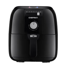 Load image into Gallery viewer, Chefman Express Air Fryer, Rapid Hot-Air Technology, Ultra quiet, Includes Recipe Book, Minimum Temperature 180°F to Maximum 390°F, Black - RJ38