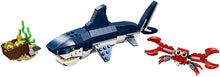 Load image into Gallery viewer, LEGO Creator 3in1 Deep Sea Creatures 31088 Make a Shark, Squid, Angler Fish, and Crab with this Sea Animal Toy Building Kit (230 Pieces)