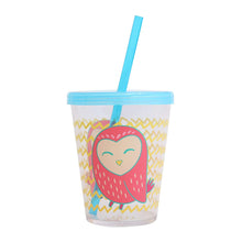 Load image into Gallery viewer, First Design Global, Inc. AAA973-S6G Owl Tumbler, 3.75&quot;L x 3.75&quot;W x 7.25&quot;H, Multicolor