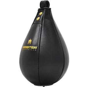 Meister SpeedKills Leather Speed Bag w/Lightweight Latex Bladder - Black - Large (10.5" x 7")