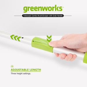 Greenworks AD-04211A Car Care Scraper Brush, Green/Black