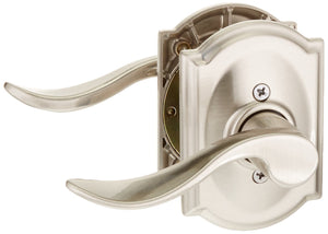 Schlage Lock Company Camelot Trim with Accent Hall and Closet Lever, Satin Nickel (F10 ACC 619 CAM)