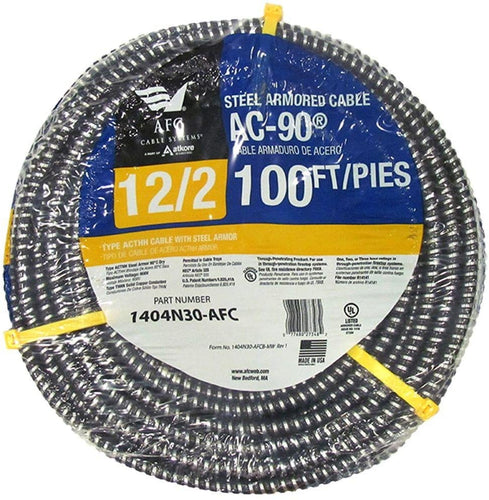 100 ft. 12/2 BX/AC-90 Armored Electrical Cable